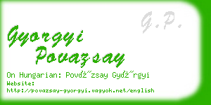 gyorgyi povazsay business card